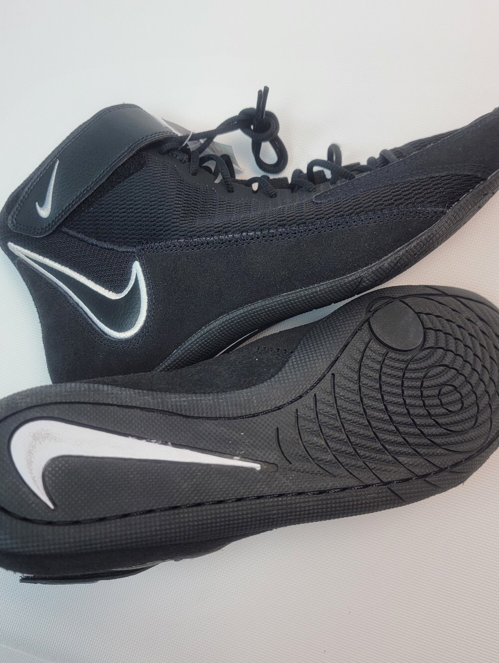 Nike Mens Speedsweep VIII Wrestling Shoes Black/White Breathable Mesh HF9132-001
